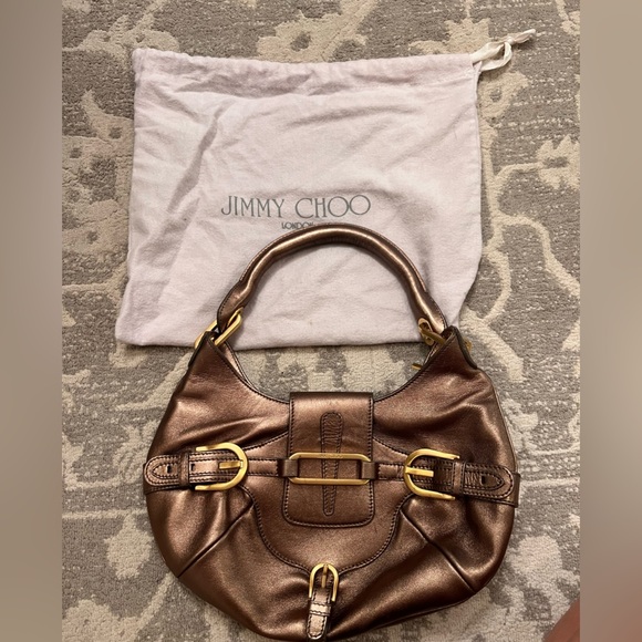 Jimmy Choo Metallic Tulita Hobo - Picture 1 of 7
